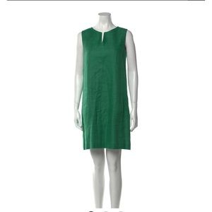 MaxMara Emerald Sheath Dress Sleeveless Crew Neck